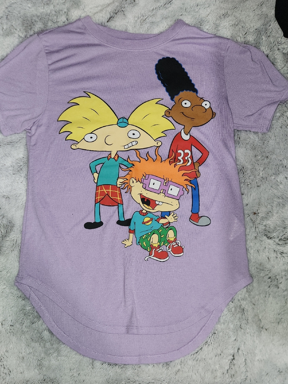 Lavender Nickelodeon T-Shirt RUGRATS HEY ARNOLD